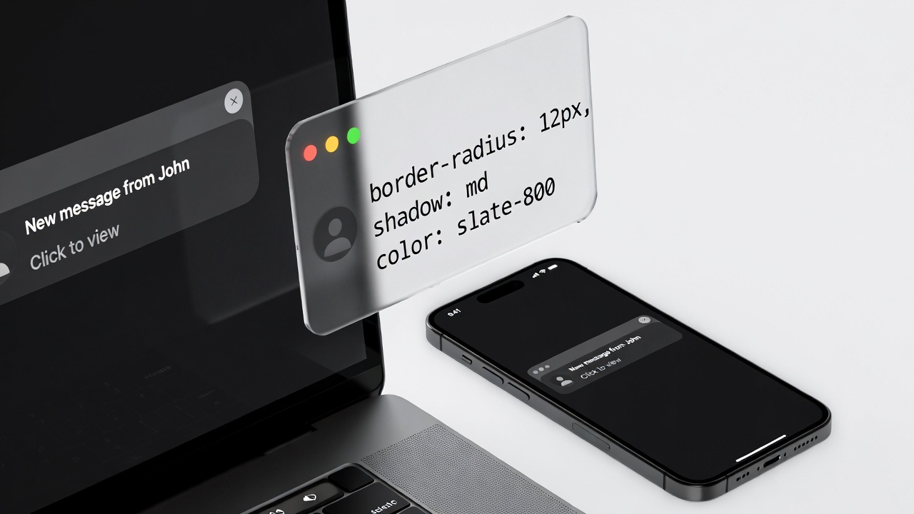 Design token architecture mockup