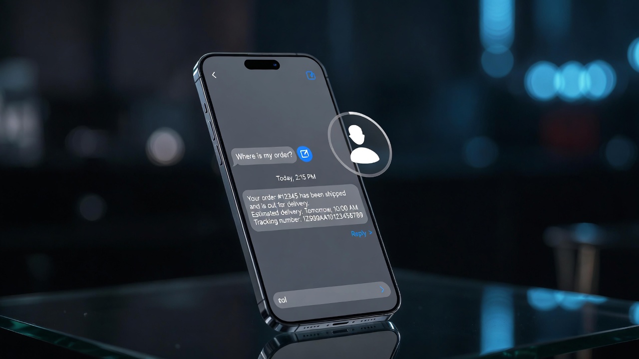 AI customer support chat interface mockup